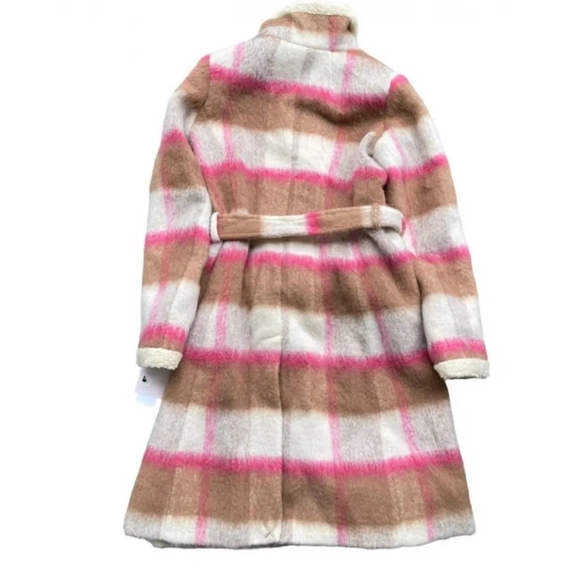 NWT kate spade new york Belted Maxi Wool with Sherpa Detail - Picture 2 of 10